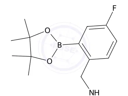 Chemical structure of 1-(4-Fluoro-2-(4,4,5,5-tetramethyl-1,3,2-dioxaborolan-2-yl)phenyl)-n-methylmethanamine