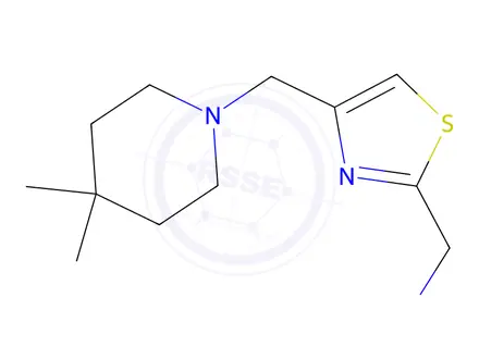 Chemical structure of (4-((4,4-Dimethylpiperidin-1-yl)methyl)thiazol-2-yl)methanamine