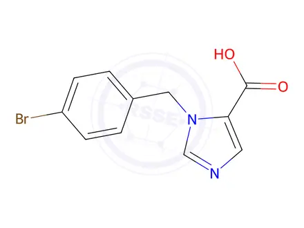 Chemical structure of 1-(4-Bromobenzyl)-1H-imidazole-5-carboxylic acid