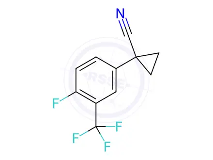 Chemical structure of 1-(4-Fluoro-3-(trifluoromethyl)phenyl)cyclopropanecarbonitrile
