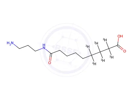 Chemical structure of 8-[(3-Aminopropyl)carbamoyl]octanoic Acid-d6