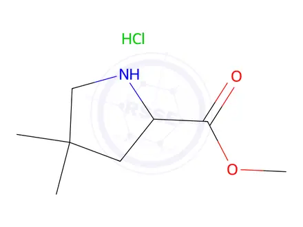 Chemical structure of 4,4-Dimethyl-L-proline Methyl Ester Hydrochloride