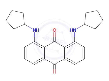 Chemical structure of 1,8-Bis(cyclopentylamino)anthracene-9,10-dione