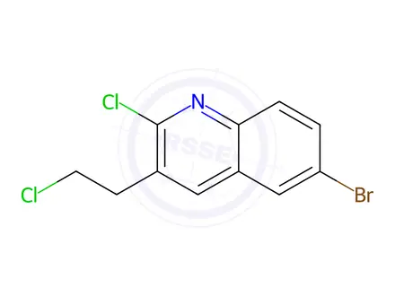 Chemical structure of 948294-46-0 6-Bromo-2-chloro-3-(2-chloroethyl)quinoline DTXSID50588944