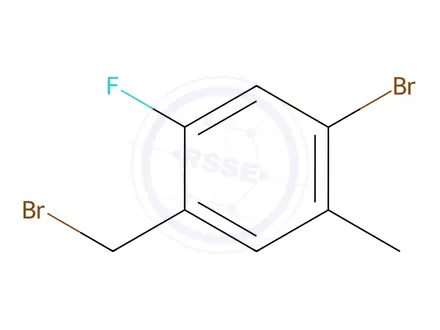 Chemical structure of Benzene, 1-bromo-4-(bromomethyl)-5-fluoro-2-methyl-