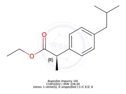 Chemical structure of R-Ibuprofen Ethyl Ester