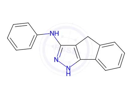 Chemical structure of N-Phenyl-1,4-dihydroindeno[1,2-c]pyrazol-3-amine