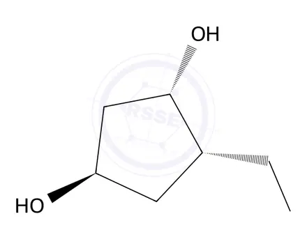 Chemical structure of (1R,3S,4S)-4-(Hydroxymethyl)cyclopentane-1,3-diol