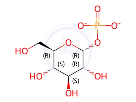 Chemical structure of ALPHA-D-GLUCOSE-1-PHOSPHATE DISODIUM