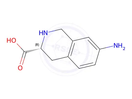Chemical structure of (R)-7-Amino-1,2,3,4-tetrahydroisoquinoline-3-carboxylic acid