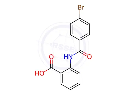 Chemical structure of Benzoic acid, 2-[(4-bromobenzoyl)amino]-