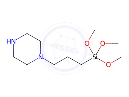 Chemical structure of (3-Piperazinopropyl)trimethoxysilane