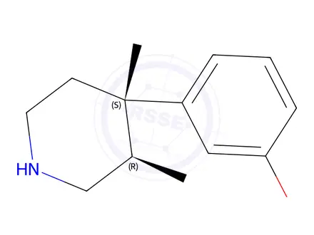 Chemical structure of (3R,4S)-3,4-Dimethyl-4-(3-hydroxyphenyl)piperidine
