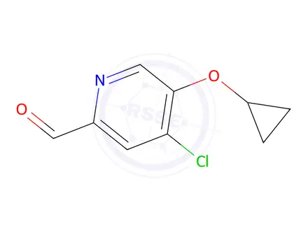 Chemical structure of 4-Chloro-5-cyclopropoxypicolinaldehyde