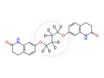 Chemical structure of 1,4-Bis[3,4-dihydro-2(1H)-quinolinon-7-oxy]butane-d8