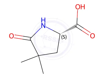 Chemical structure of (2S)-4,4-Dimethyl-pyroglutamic Acid