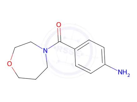 Chemical structure of 4-(1,4-oxazepane-4-carbonyl)aniline
