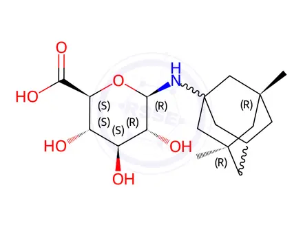 Chemical structure of Memantine N-Beta-D-Glucuronide