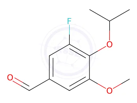 Chemical structure of 3-Fluoro-4-isopropoxy-5-methoxybenzaldehyde