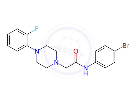 Chemical structure of N-(4-Bromophenyl)-2-(4-(2-fluorophenyl)piperazin-1-yl)acetamide
