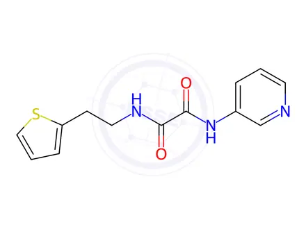 Chemical structure of N1-(Pyridin-3-yl)-N2-(2-(thiophen-2-yl)ethyl)oxalamide