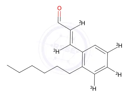 Chemical structure of 2-Hexylcinnamaldehyde-d5