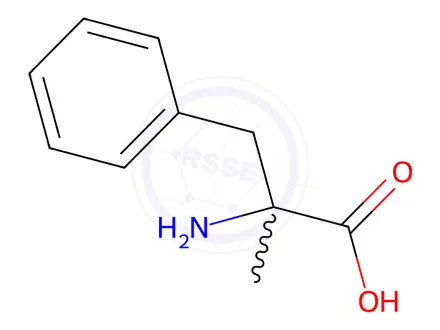 Chemical structure of α-Methyl-DL-phenylalanine