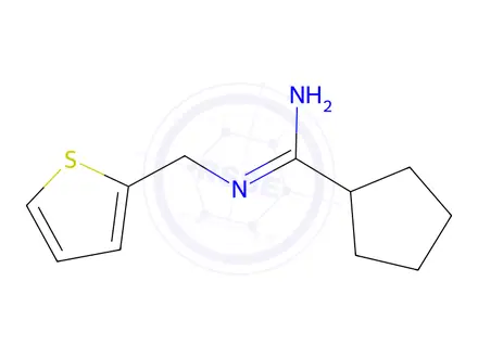 Chemical structure of n-(Thiophen-2-ylmethyl)cyclopentanecarboximidamide