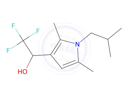 Chemical structure of 2,2,2-Trifluoro-1-(1-isobutyl-2,5-dimethyl-1h-pyrrol-3-yl)ethan-1-ol