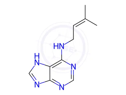 Chemical structure of N6-(2-Isopentenyl)adenine