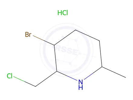 Chemical structure of 3-bromo-2-(chloromethyl)-6-methyl-pyridine;hydrochloride