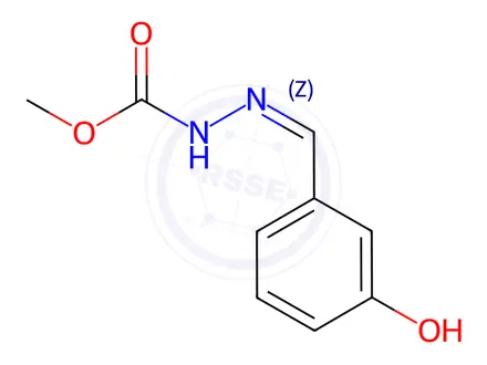 Chemical structure of N'-[(1Z)-(3-Hydroxyphenyl)methylidene]methoxycarbohydrazide