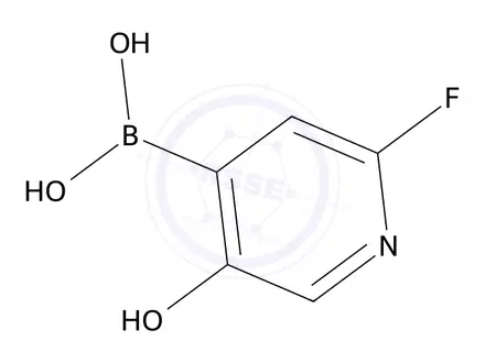 Chemical structure of (2-Fluoro-5-hydroxypyridin-4-yl)boronic acid