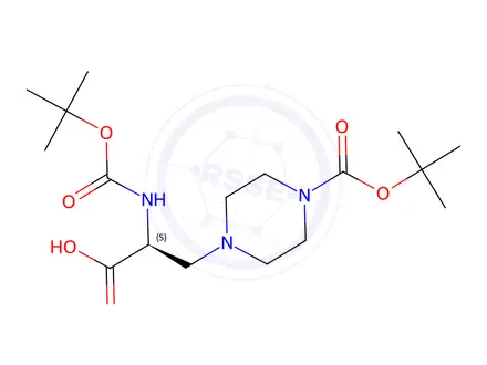 Chemical structure of (S)-1-Boc-4-(2-Boc-aMino-2-carboxyethyl)piperazine