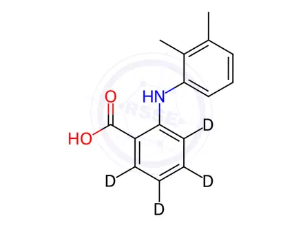Chemical structure of Mefenamic Acid D4
