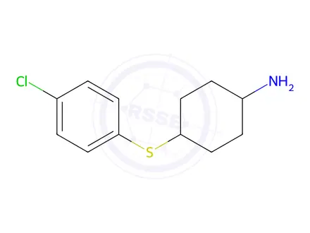 Chemical structure of 4-((4-Chlorophenyl)thio)cyclohexan-1-amine