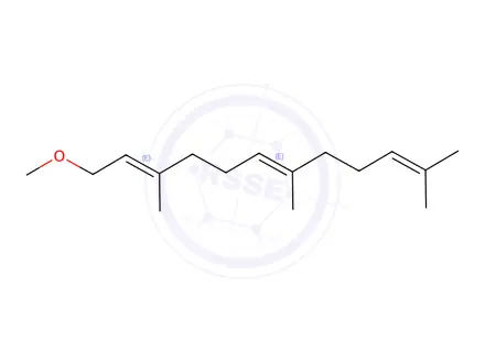 Chemical structure of (2E,6E)-1-methoxy-3,7,11-trimethyldodeca-2,6,10-triene