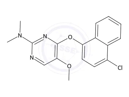 Chemical structure of 4-((4-Chloronaphthalen-1-yl)oxy)-5-methoxy-N,N-dimethylpyrimidin-2-amine