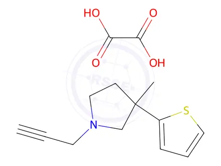 Chemical structure of 3-Methyl-1-(prop-2-yn-1-yl)-3-(thiophen-2-yl)pyrrolidine oxalate