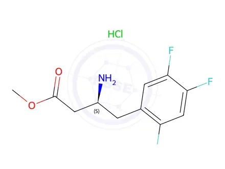 Chemical structure of (S)-Methyl 3-amino-4-(2,4,5-trifluorophenyl)butanoate HCl