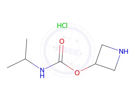 Chemical structure of Azetidin-3-yl isopropylcarbamate hydrochloride