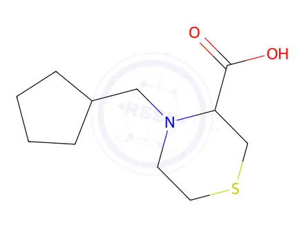 Chemical structure of 4-(Cyclopentylmethyl)thiomorpholine-3-carboxylic acid