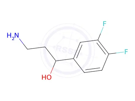 Chemical structure of 3-Amino-1-(3,4-difluorophenyl)propan-1-ol