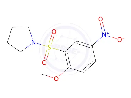 Chemical structure of 1-(2-methoxy-5-nitrobenzenesulfonyl)pyrrolidine