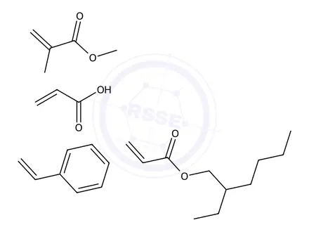 Chemical structure of STYRENE/2-ETHYLHEXYLACRYLATE/METHYLMETHACRYLATE/ACRYLICACID