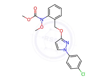 Chemical structure of Pyraclostrobin