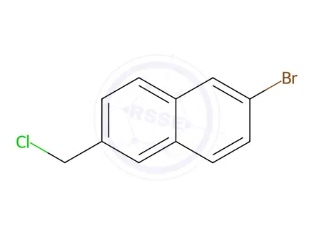 Chemical structure of 2-Bromo-6-chloromethylnaphthalene, 97%