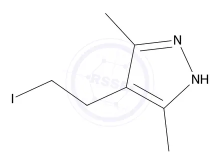 Chemical structure of 4-(2-Iodoethyl)-3,5-dimethyl-1h-pyrazole