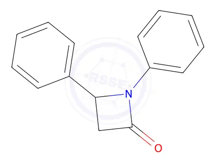 Chemical structure of 1,4-diphenyl-2-azetidinone