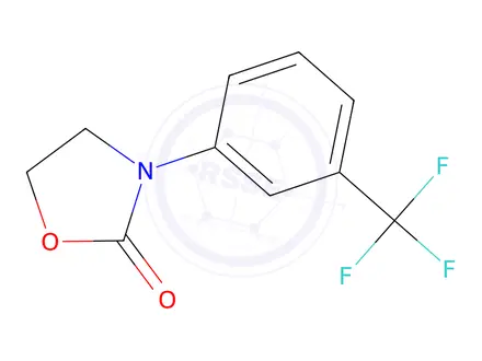 Chemical structure of 3-(3-(Trifluoromethyl)phenyl)oxazolidin-2-one